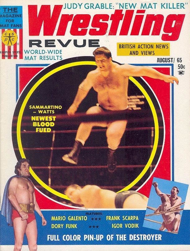Wrestling Revue August 1965 Magazine PWcatalog
