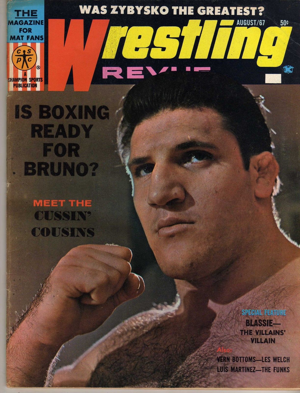 Wrestling Revue August 1967 Magazine PWcatalog