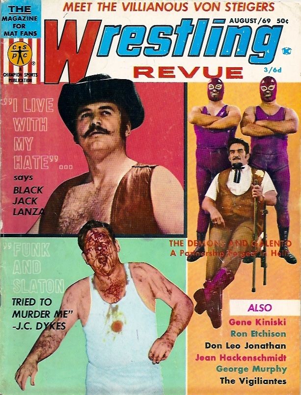 Wrestling Revue August 1969 Magazine PWcatalog