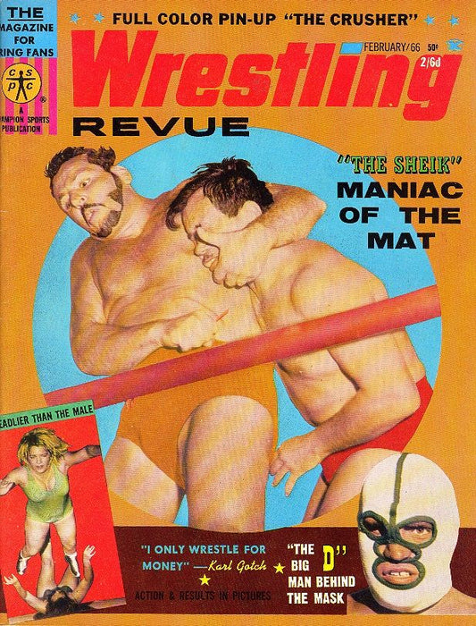 Wrestling Revue February 1966 Magazine PWcatalog
