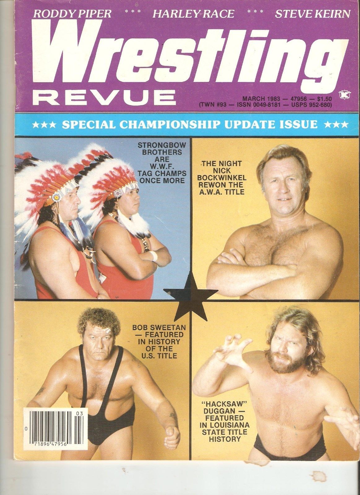 Wrestling Revue March 1983 Magazine PWcatalog