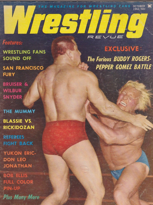 Wrestling Revue October 1962 Magazine PWcatalog