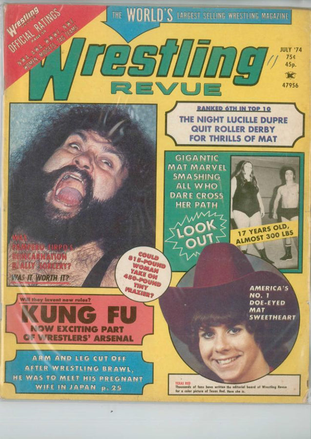 Wrestling Revue July 1974 Magazine PWcatalog