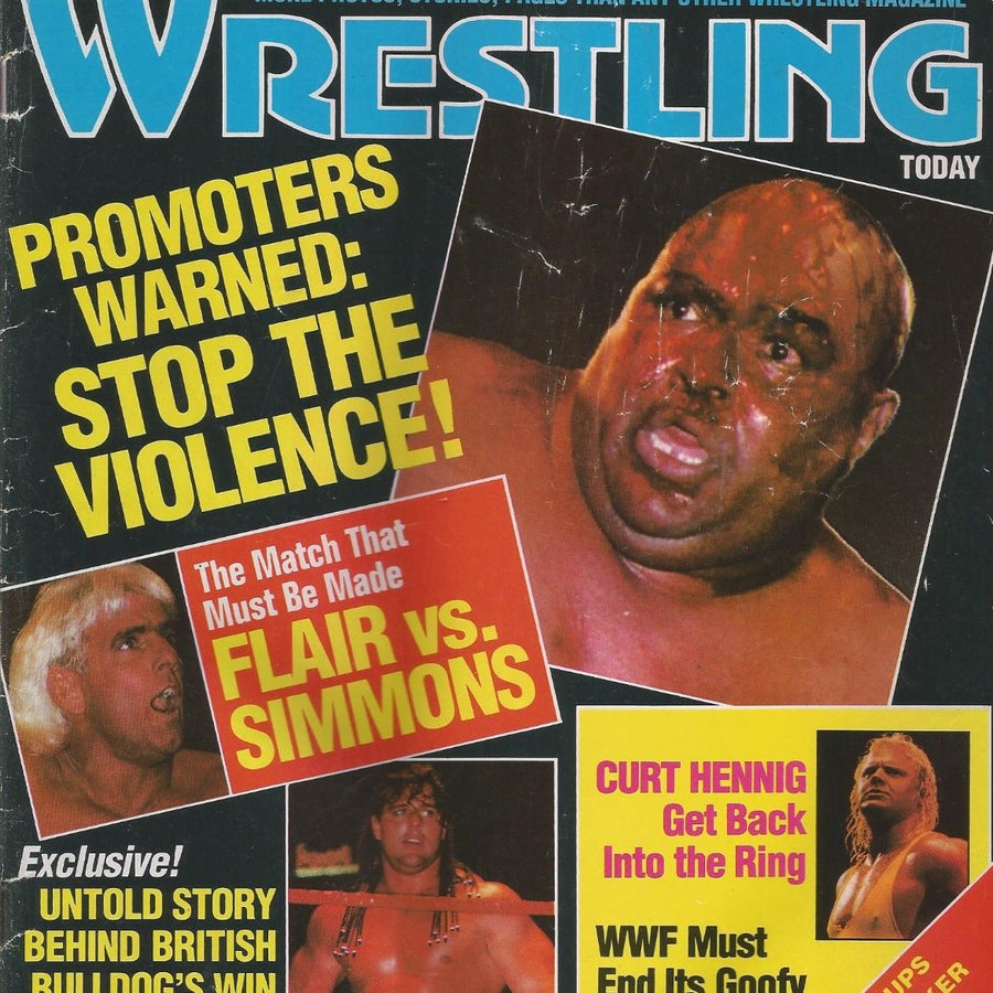 Wrestling Today Winter 1992 Magazine PWcatalog