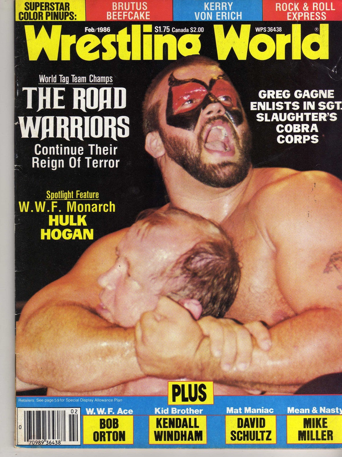 Wrestling World February 1986 Magazine PWcatalog