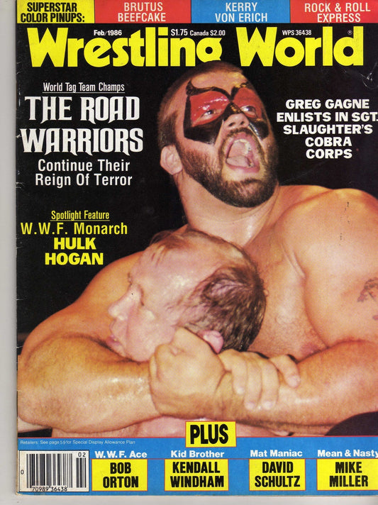 Wrestling World February 1986 Magazine PWcatalog