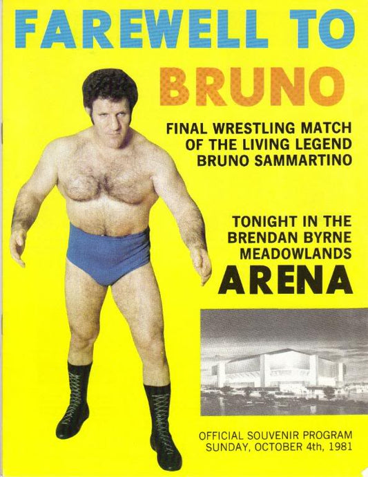 Wrestling program 1981-10-04 Bruno farewell