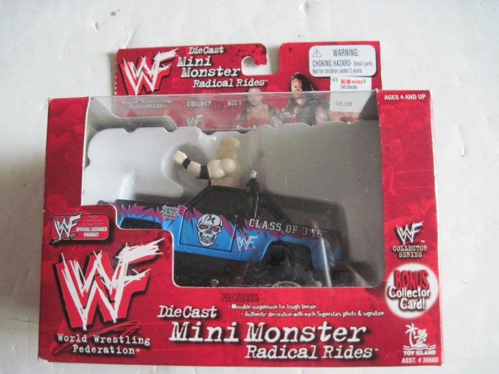 WWF mini monster Radical rides Steve Austin