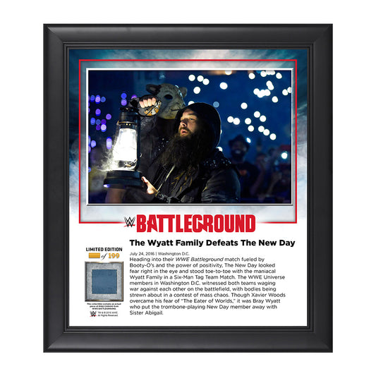 Wyatt Family Battleground 2016 15 x 17 Commemorative Framed Plaque w Ring Canvas