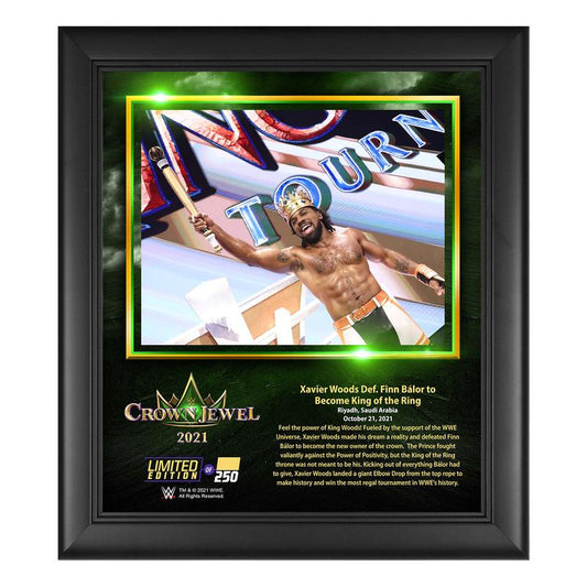 Xavier Woods Crown Jewel 2021 15x17 Commemorative Plaque