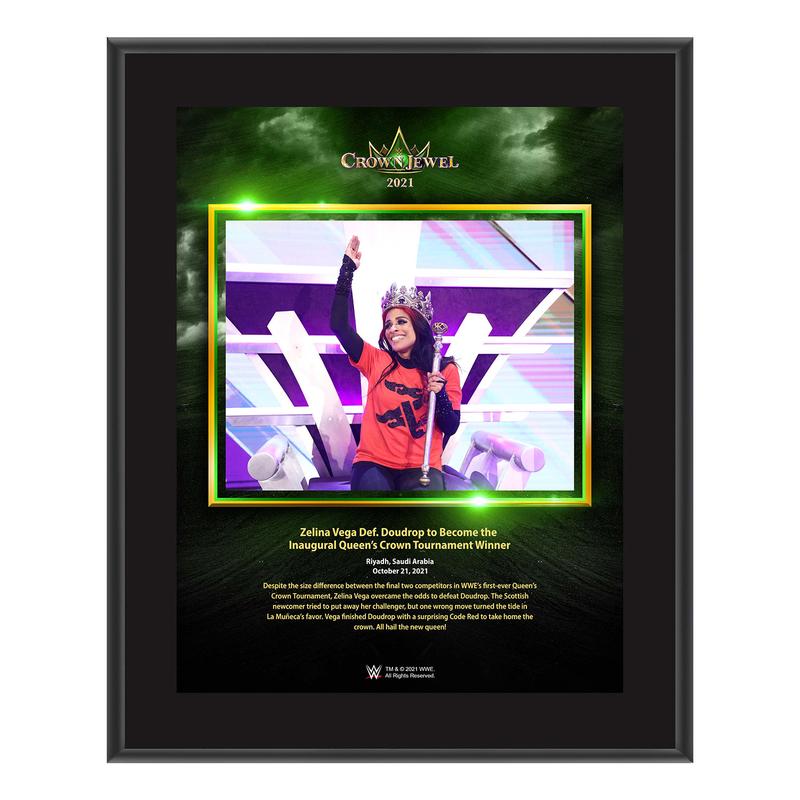 Zelina Vega Crown Jewel 2021 10x13 Commemorative Plaque Pwcatalog