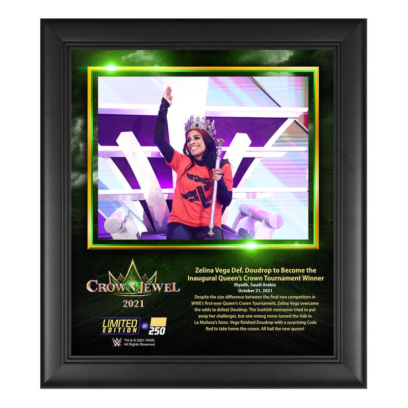 Zelina Vega Crown Jewel 2021 15x17 Commemorative Plaque Pwcatalog