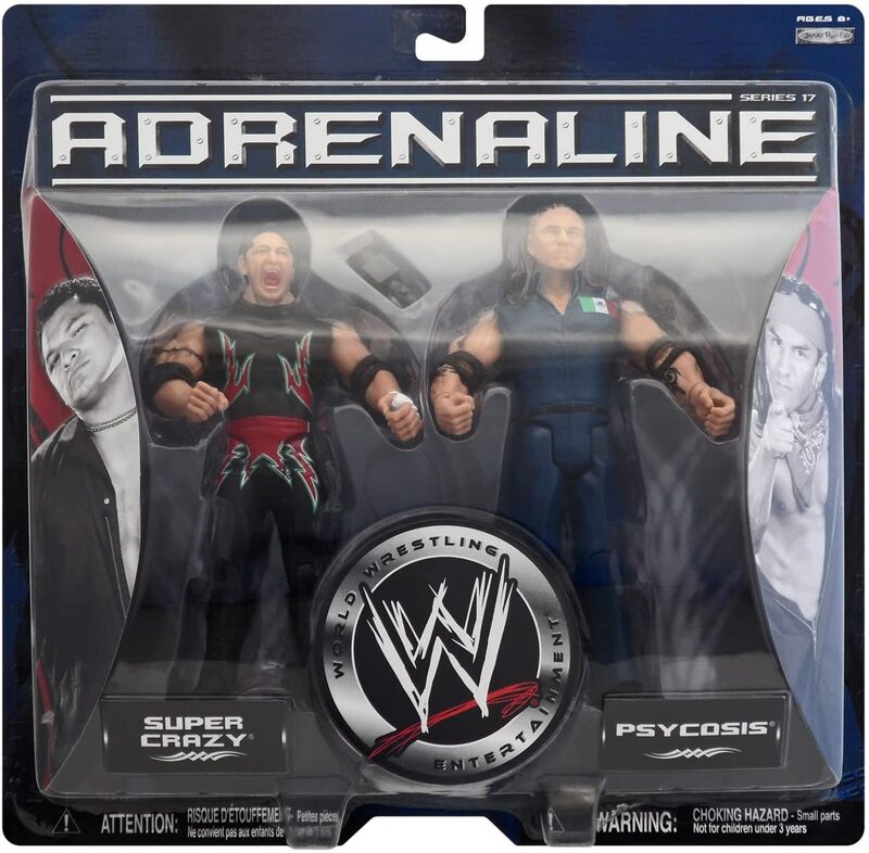 WWE Jakks Pacific Adrenaline 17 Super Crazy & Psychosis Action & Toy Figures PWcatalog