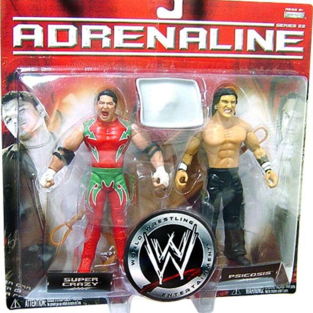 WWE Jakks Pacific Adrenaline 22 Super Crazy & Psicosis Action & Toy Figures PWcatalog