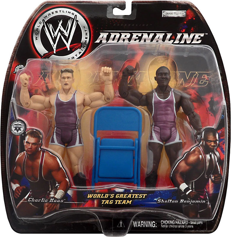 WWE Jakks Pacific Adrenaline 5 World's Greatest Tag Team: Charlie Haas & Shelton Benjamin Action & Toy Figures PWcatalog