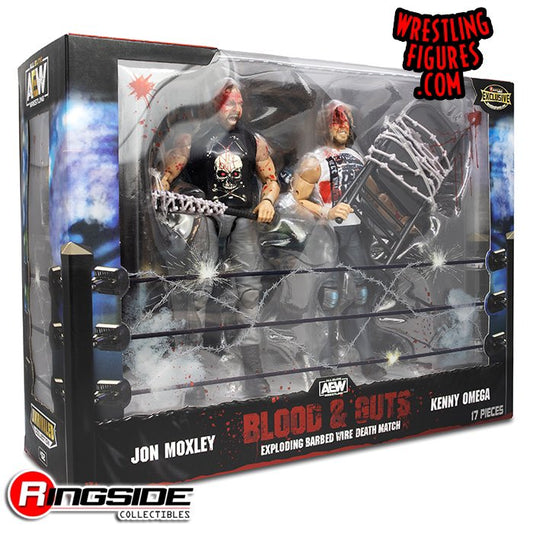 AEW Jazwares Unrivaled Collection Exclusive "Blood & Guts: Exploding Barbed Wire Deathmatch": Jon Moxley & Kenny Omega - image 2