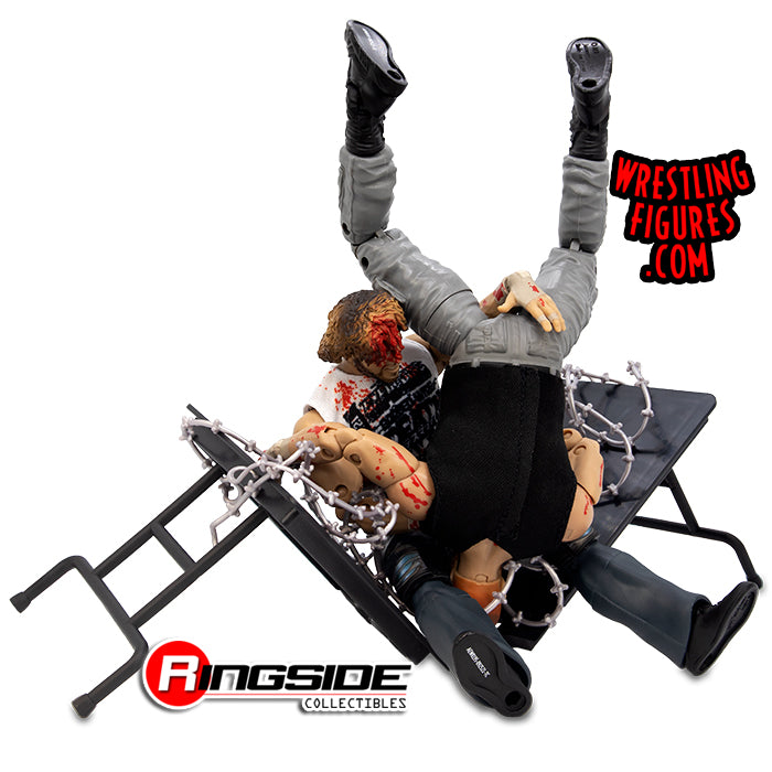 AEW Jazwares Unrivaled Collection Exclusive "Blood & Guts: Exploding Barbed Wire Deathmatch": Jon Moxley & Kenny Omega