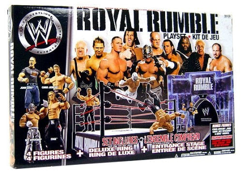 WWE Jakks Pacific Royal Rumble Playset [With John Cena, Chris Jericho, Rey Mysterio & Edge] Action & Toy Figures PWcatalog