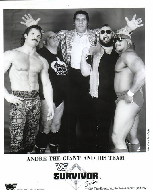 WWF-Promo-Photos1987-Andre-the-Giant-and-His-Team-Survivor-Series-