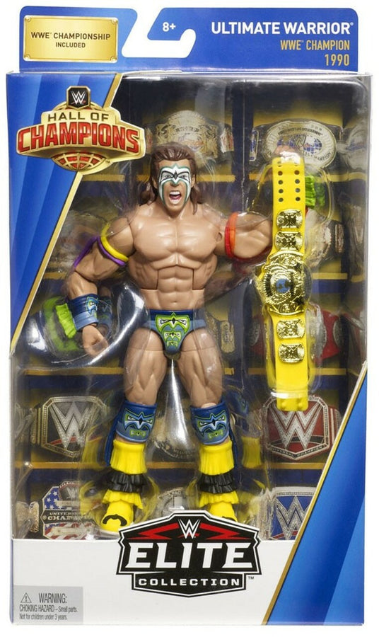 WWE Mattel Hall of Champions 3 Ultimate Warrior [With Yellow Strap Belt, Exclusive] Action & Toy Figures PWcatalog