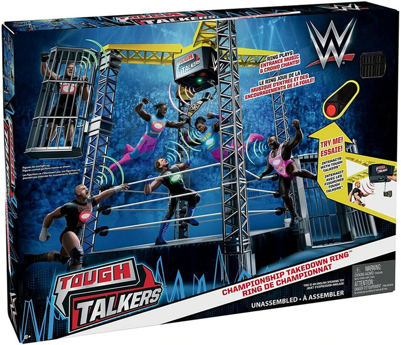 WWE Mattel Tough Talkers Wrestling Rings & Playsets: Championship Takedown Ring Action & Toy Figures PWcatalog