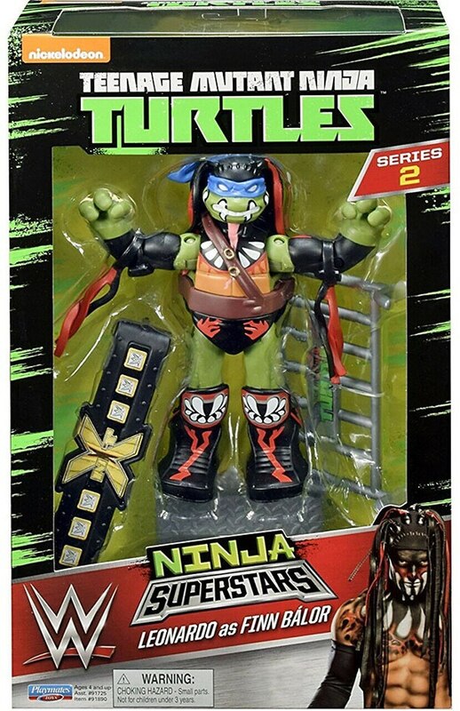 WWE Playmates Toys Teenage Mutant Ninja Turtles WWE Ninja Superstars 2 Leonardo as Finn Balor