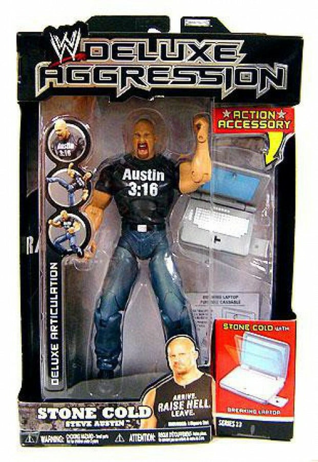 WWE Jakks Pacific Deluxe Aggression 13 Stone Cold Steve Austin Action & Toy Figures PWcatalog
