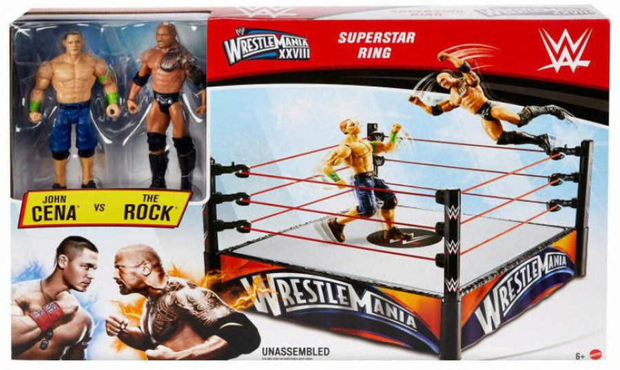 WWE Mattel WrestleMania XXVII WrestleMania XXVII Superstar Ring [With John Cena & The Rock] Action & Toy Figures PWcatalog