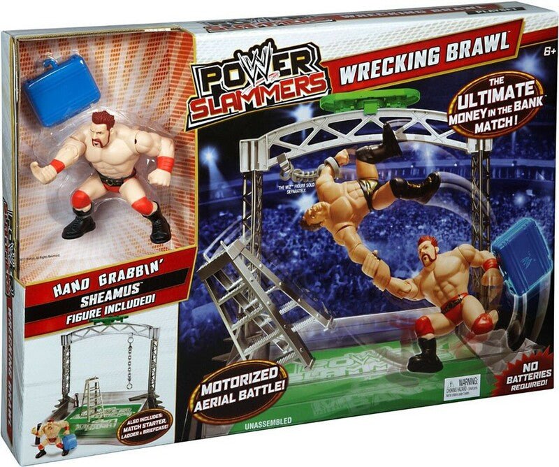 WWE Mattel Power Slammers Wrestling Rings & Playsets: Wrecking Brawl Playset [With Sheamus] Action & Toy Figures PWcatalog
