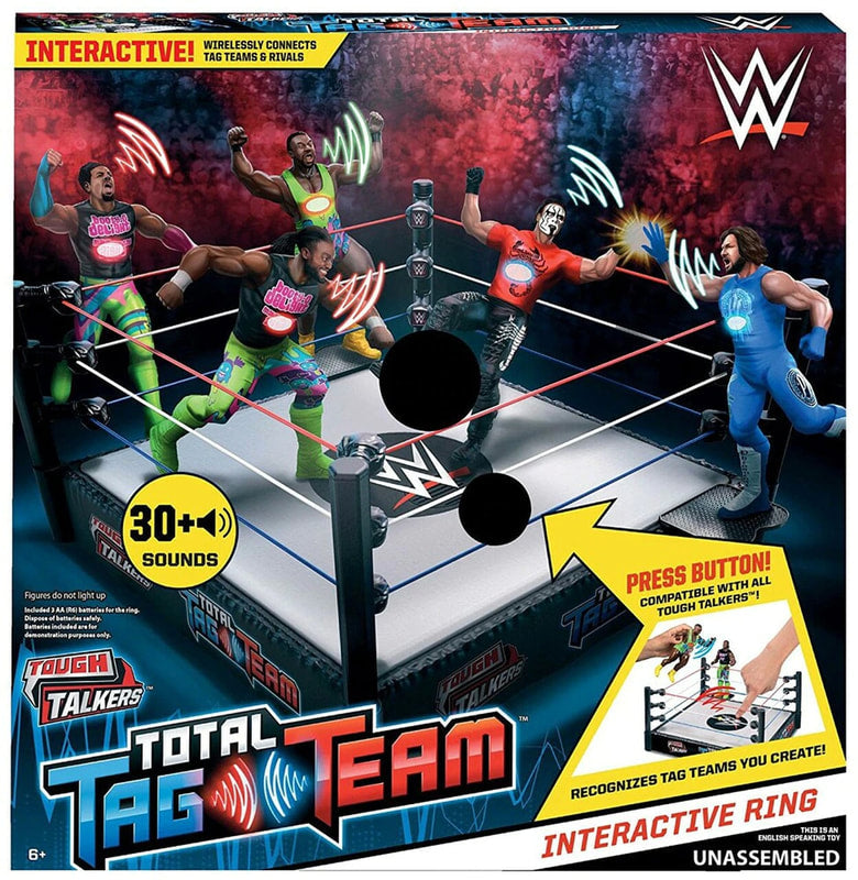 WWE Mattel Tough Talkers: Total Tag Team Wrestling Rings & Playsets: Interactive Ring