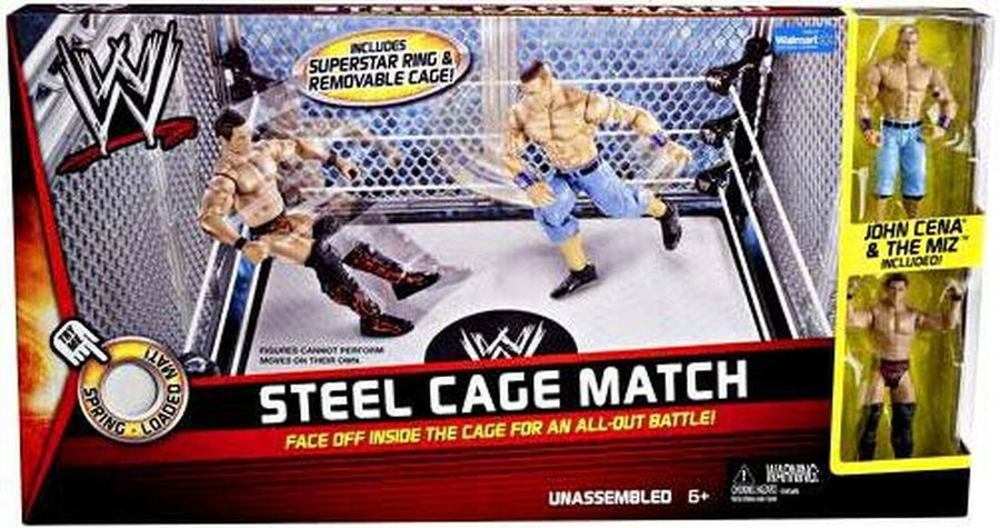 WWE Mattel Steel Cage Match [With John Cena & The Miz, Exclusive] Action & Toy Figures PWcatalog