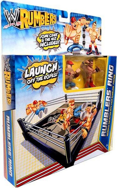 WWE Mattel Rumblers 2 Rumblers Ring [With John Cena & The Miz]