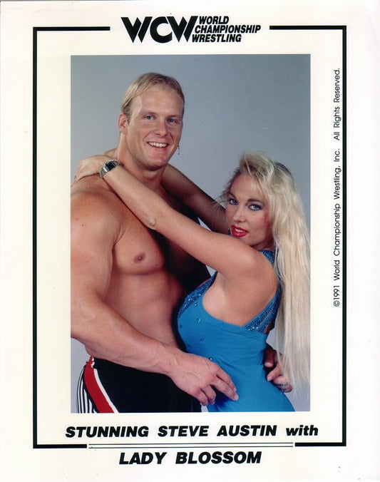 WCW Stunning Steve Austin With Lady Blossom (RARE) 