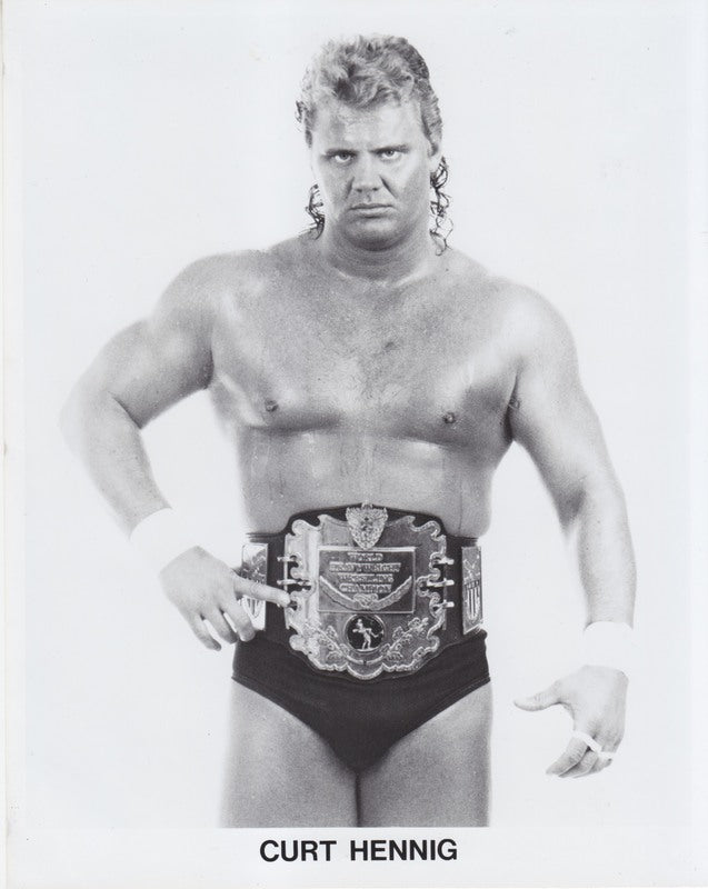 1987 AWA CHAMPION Curt Hennig Vintage Promo Photo