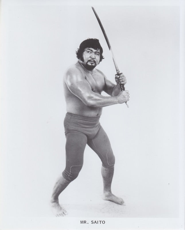 1980s AWA Mr. Saito Promo Photo