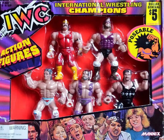 Mannix International Wrestling Champions Multipack: "Hulk Hogan," "Adam Bomb," "Lex Luger," "Razor Ramon" & "Diesel"