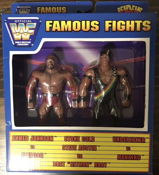 WWF Just Toys Bend-Ems Famous Fights Ahmed Johnson vs. Faarooq