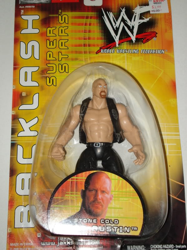 2000 WWF Jakks Pacific Backlash Series 2 Stone Cold Steve Austin [Exclusive] Action & Toy Figures PWcatalog
