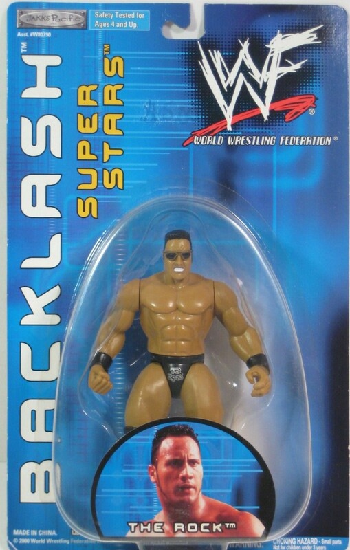 2001 WWF Jakks Pacific Backlash Series 3 The Rock [Exclusive] Action & Toy Figures PWcatalog