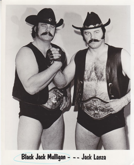 1974 NWA AMERICAN TAG TEAM CHAMPIONS The Black Jacks Vintage Promo Photo