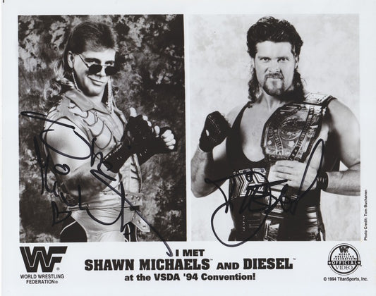 WWF-Promo-Photos1994-Shawn-Micheals-WWF-CHAMPION-Diesel-signed-Coliseum-Video-