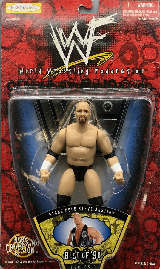 1998 WWF Jakks Pacific Best of 1998 Series 1 Stone Cold Steve Austin [Exclusive] Action & Toy Figures PWcatalog