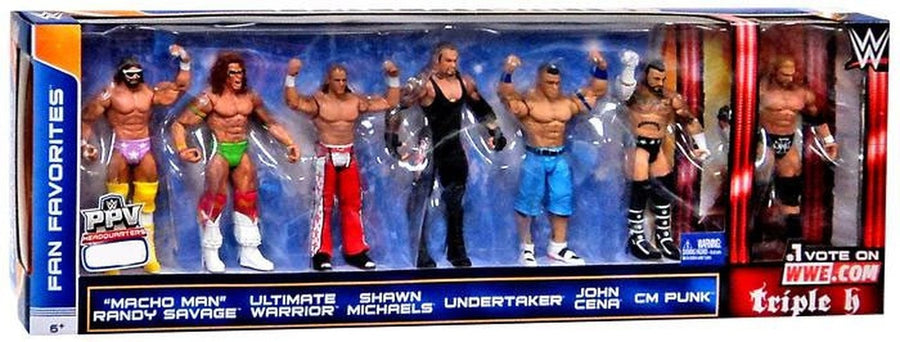 WWE Mattel Fan Favorites Fan Favorites: "Macho Man" Randy Savage, Ultimate Warrior, Shawn Michaels, Undertaker, John Cena, CM Punk & Triple H [Exclusive] Action & Toy Figures PWcatalog