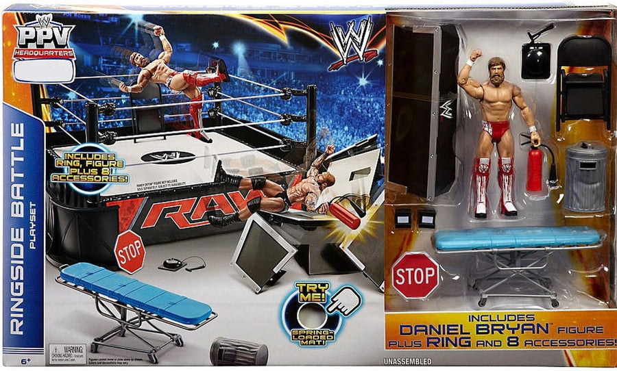 WWE Mattel Ringside Battle Playset [With Daniel Bryan, Exclusive] Action & Toy Figures PWcatalog