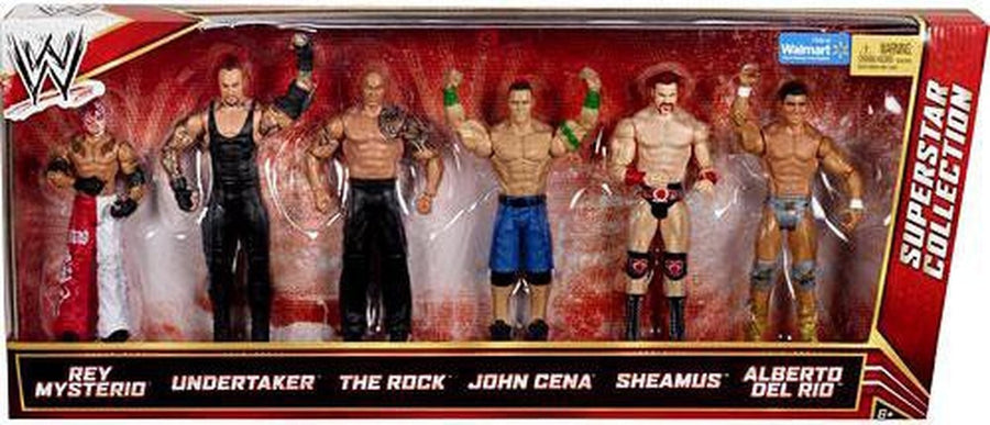 WWE Mattel Superstar Collection Superstar Collection #1: Rey Mysterio, Undertaker, The Rock, John Cena, Sheamus & Alberto Del Rio [Exclusive] Action & Toy Figures PWcatalog
