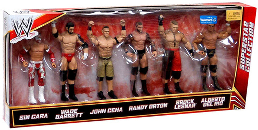 WWE Mattel Superstar Collection Superstar Collection #2: Sin Cara, Wade Barrett, John Cena, Randy Orton, Brock Lesnar & Alberto Del Rio [Exclusive] Action & Toy Figures PWcatalog