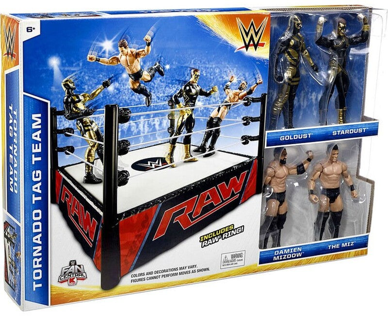 WWE Mattel Tornado Tag Team [With Goldust, Stardust, Damien Mizdow & The Miz, Exclusive] Action & Toy Figures PWcatalog