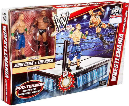 WWE Mattel WrestleMania Superstar Ring [With John Cena & The Rock, Exclusive]