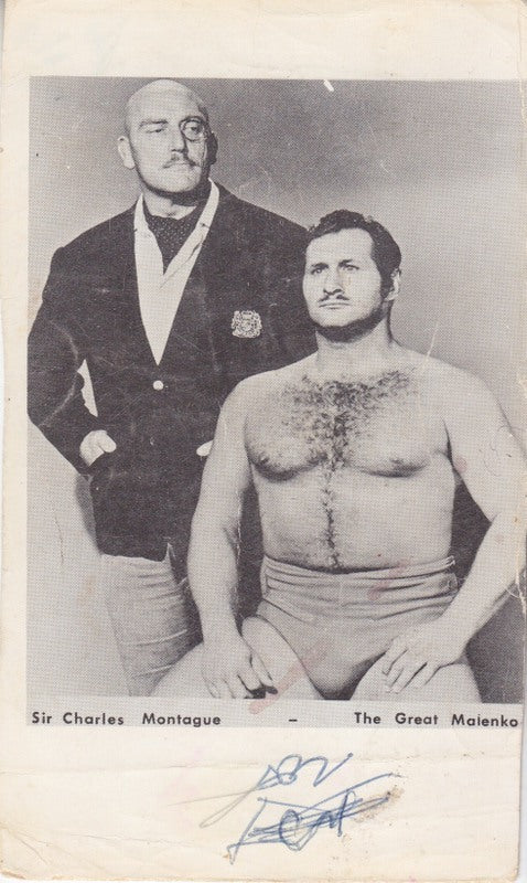 Great Malenko w/Sir Charles Montague Boyd Pierce 3.5x5" Promo Photo