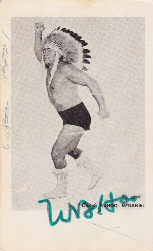 Chief Wahoo McDaniel Boyd Pierce 3.5x5" Promo Photo PWcatalog